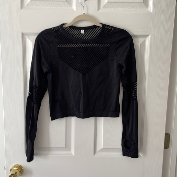 JoyLab Tops Joylab At Target Work Out Crop Top With Mesh Cut Outs